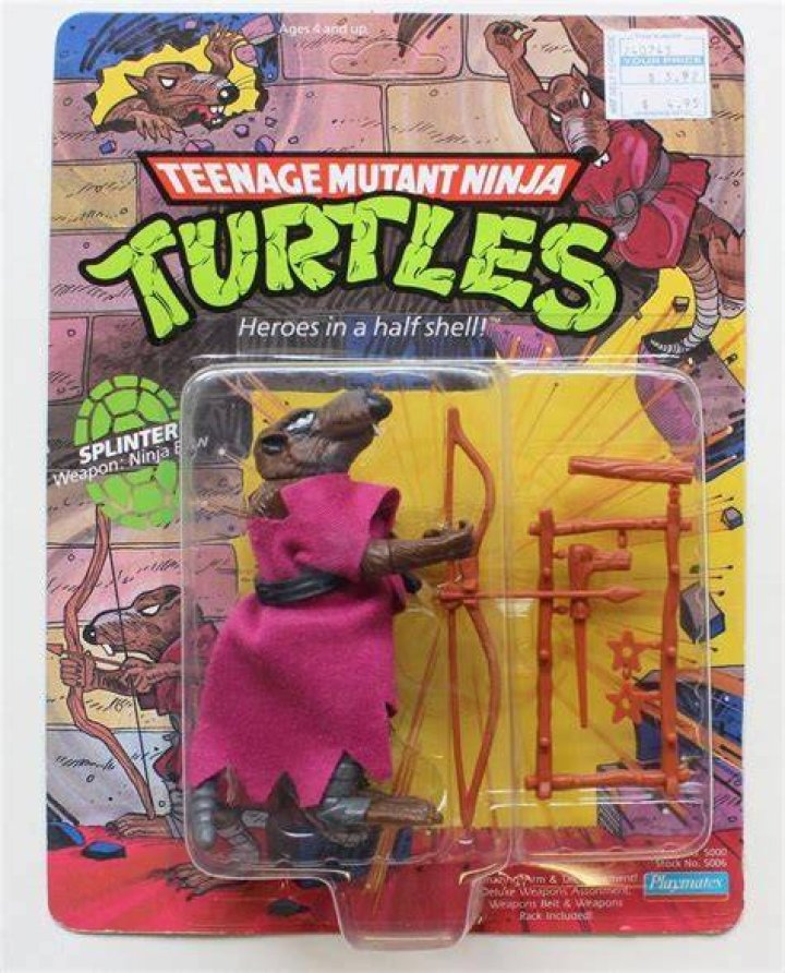 1988 Splinter vintage TMNT toy TEENAGE MUTANT NINJA TURTLES PLAYMATES
