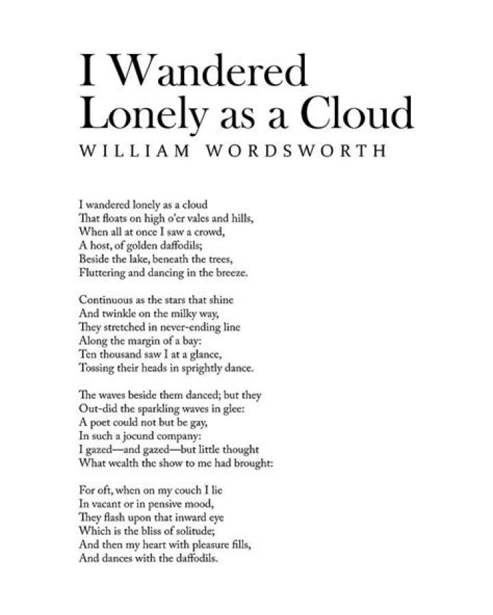An Exploration Of Language In "I Wandered Lonely As A Cloud"