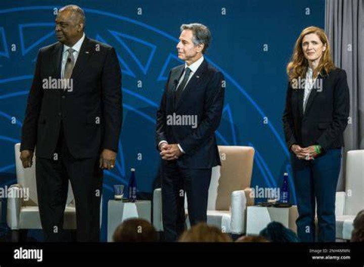 Antony Blinken and Samantha Power party with Henry Kissinger