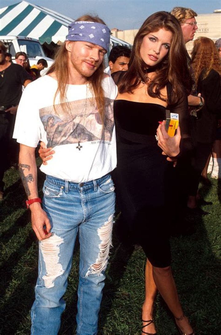 Axl Rose with Stephanie Seymour and her baby son Dylan, early 90's