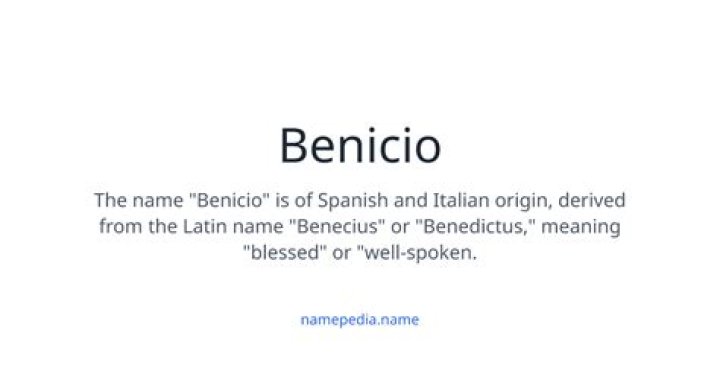 Benicio Name Meaning, Origin, History, And Popularity