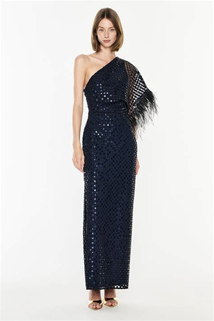 Buy Nelly Fierce Sequin Gown Champagne