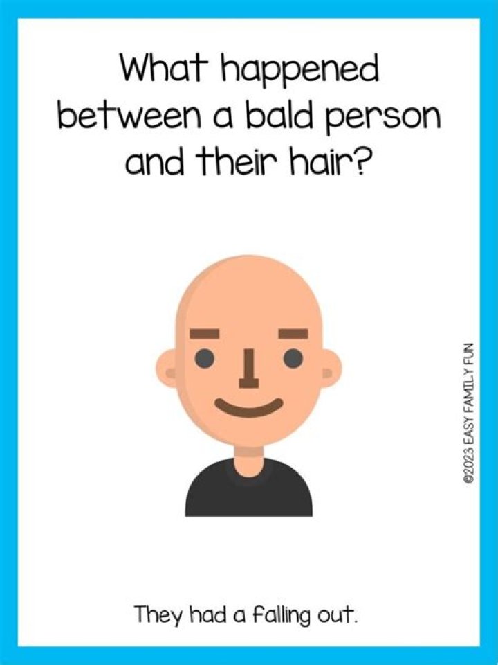 Funny bald jokes to tell your bald friend
