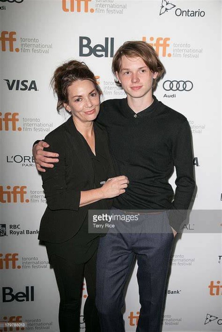 Joanne Whalley (L) and actor Jack Kilmer arrive at the "Palo Alto