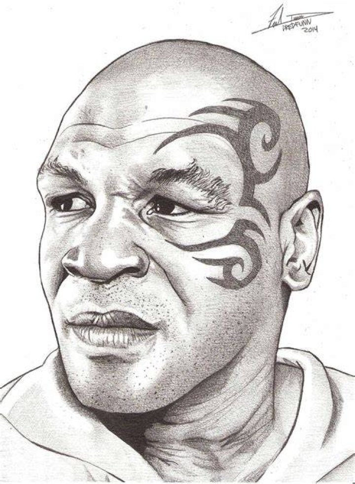 My drawing of Mike Tyson, drawn in charcoal and graphite, 19”x24”, 2021