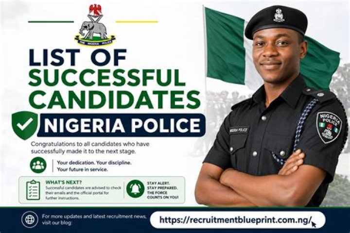 Nigeria Police Shortlisted Candidate