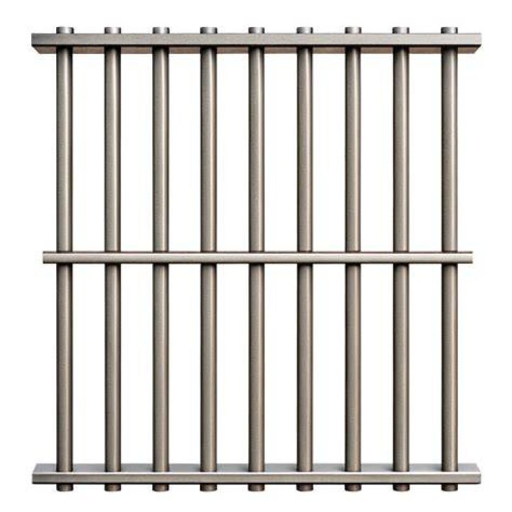 Premium Photo Metal Jail bars isolated on a white background