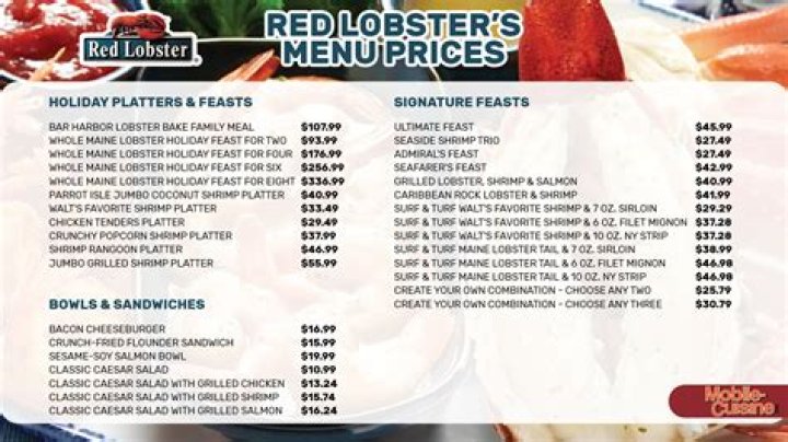 Red Lobster Menu 2024 Prices Candy Ronnie
