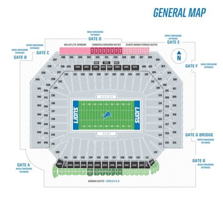 Seating Maps Ford Field