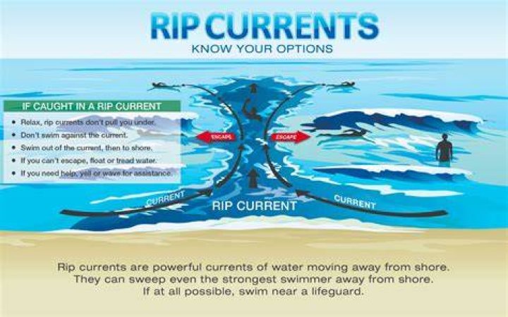 What is a rip current and how can you spot a one at the beach?