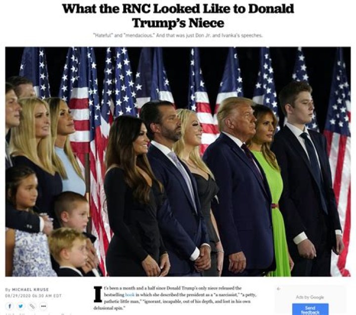 What the RNC Looked Like to Donald Trump’s Niece POLITICO